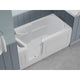 AMZ3060SILWS - ANZZI ANZZI 30 in. x 60 in. Left Drain Step-In Walk-In Soaking Tub with Low Entry Threshold in White