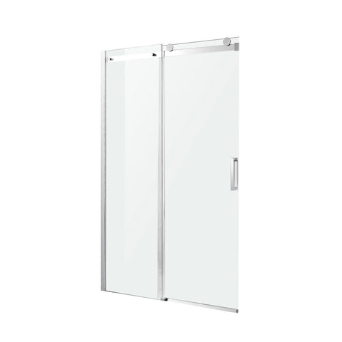 Rhodes Series 48 in. x 76 in. Frameless Sliding Shower Door with Handle