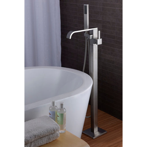FS-AZ0044BN - ANZZI Angel 2-Handle Claw Foot Tub Faucet with Hand Shower in Brushed Nickel