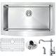 K33201A-037 - ANZZI Elysian Farmhouse 32 in. Single Bowl Kitchen Sink with Locke Faucet in Polished Chrome