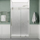 ANZZI Series 60 in. x 76 in. Frameless Shower Door with Sliding in Brushed Nickel with Tsunami Guard Tempered Clear Glass
