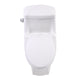 ANZZI Templar 1-piece 1.28 GPF Single Flush Elongated Toilet in White