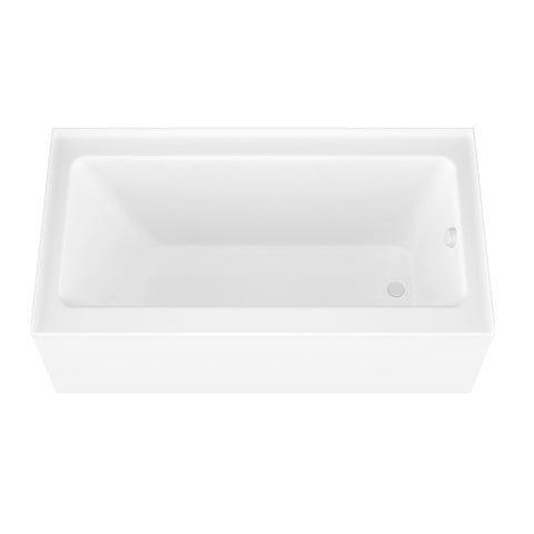 Anzzi 5 ft. Acrylic Rectangle Tub With 34 in. x 58 in. Frameless Tub Door