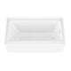 ANZZI 60 in. L x 30 in. W x 79 in. H Right Drain White Rectangular Tub with Frameless Hinged Tub Door in Brushed Nickel Finish