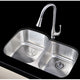 Moore Undermount Stainless Steel 32 in. 0-Hole 60/40 Double Bowl Kitchen Sink in Brushed Satin