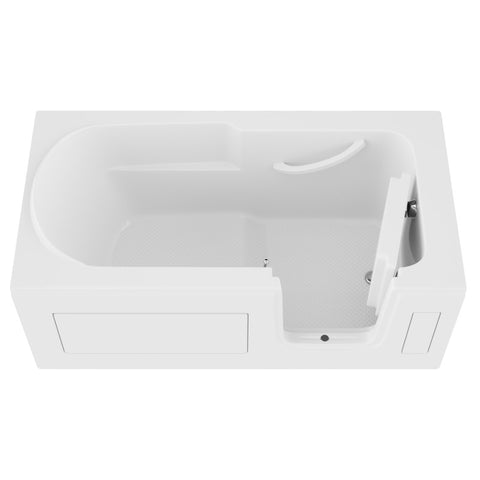 ANZZI 30 in. x 60 in. Right Drain Step-In Walk-In Soaking Tub with Low Entry Threshold in White