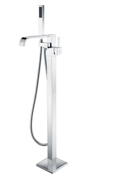 Angel 2-Handle Claw Foot Tub Faucet with Hand Shower in Polished Chrome