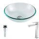 Etude Series Deco-Glass Vessel Sink with Enti Faucet