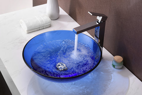 Halo Series Vessel Sink in Blue