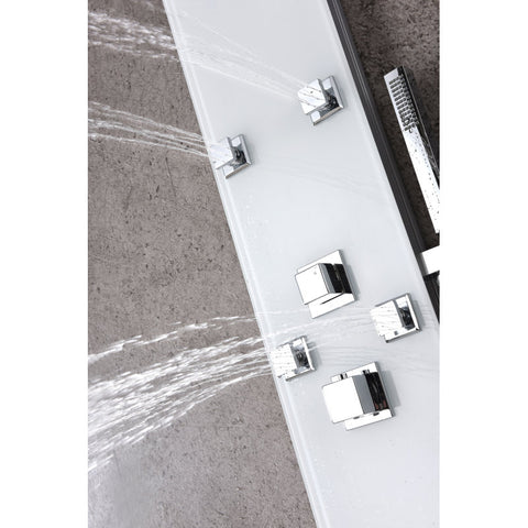 Rhaus 60 in. 6-Jetted Full Body Shower Panel with Heavy Rain Shower and Spray Wand