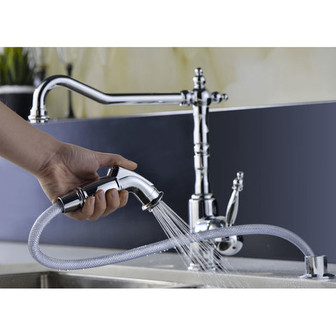 ANZZI MOORE Undermount 32 in. Double Bowl Kitchen Sink with Locke Faucet in Polished Chrome