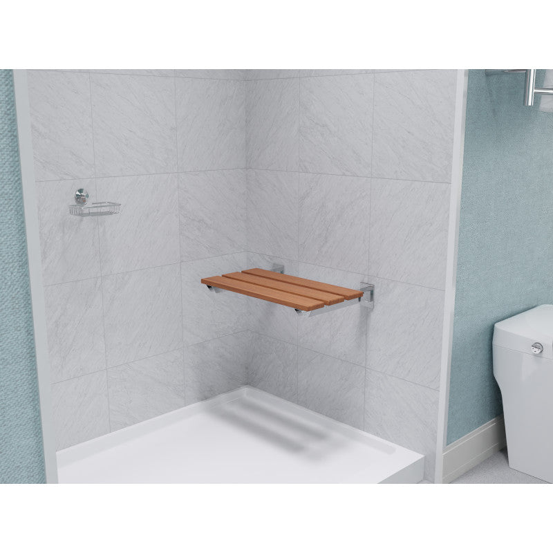 Teak fold up online shower seat