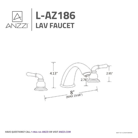 ANZZI Princess 8 in. Widespread 2-Handle Bathroom Faucet
