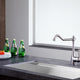 Patriarch Single Handle Standard Kitchen Faucet in Brushed Nickel