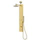 SP-AZ080BG - ANZZI Beverly 3-Jetted Shower Panel with Heavy Rain Shower and Body Jets and Body Jets and Spray Wand in Brushed Gold