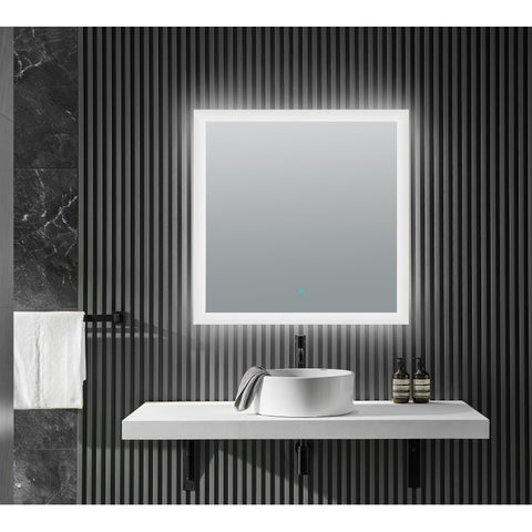 ANZZI Volta 36 in. x 36 in. Frameless LED Bathroom Mirror