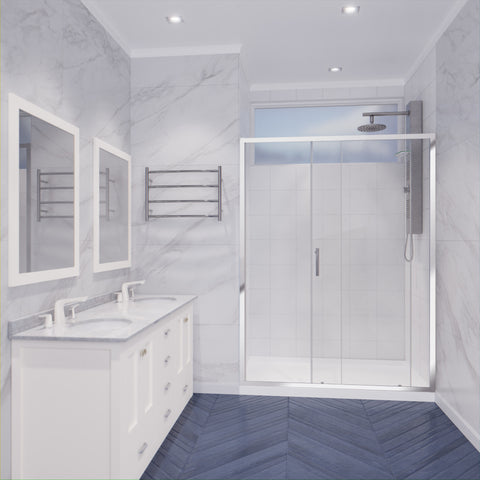 ANZZI Halberd 48 in. x 72 in. Framed Shower Door with TSUNAMI GUARD