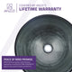 Gardena Series Deco-Glass Vessel Sink in Brushed Silver