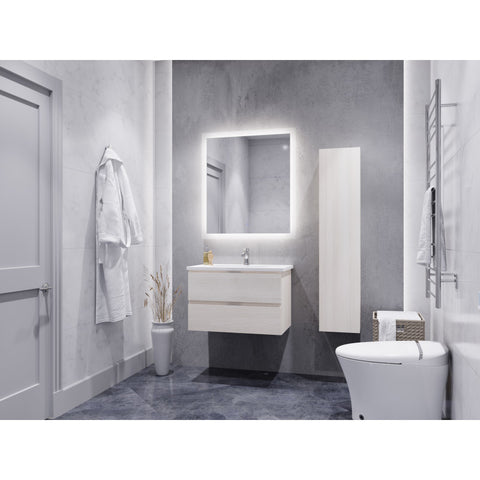 VT-MRSCCT30-WH - ANZZI 30 in. W x 20 in. H x 18 in. D Bath Vanity Set in Rich White with Vanity Top in White with White Basin and Mirror
