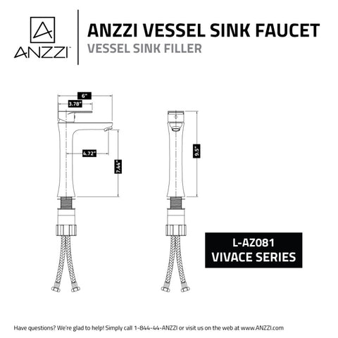 ANZZI Vivace Single Hole Single-Handle Bathroom Faucet