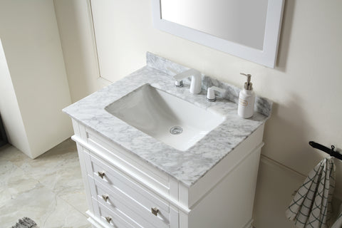 Wineck 36 in. W x 35 in. H Bathroom Bath Vanity Set in Rich White