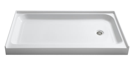 ANZZI Tier 36 x 60 in. Single Threshold Shower Base in White