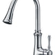 Luna Single Handle Pull-Down Sprayer Kitchen Faucet in Polished Chrome