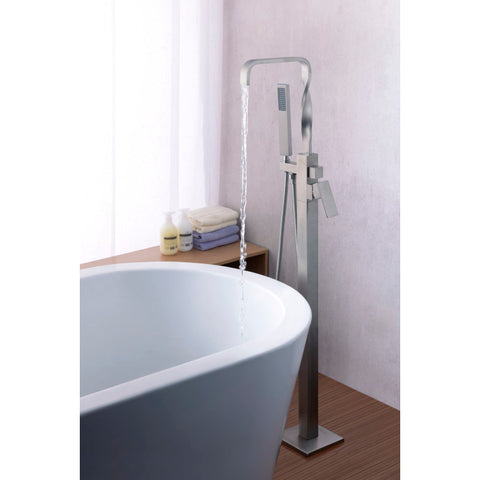 FS-AZ0050BN - ANZZI Yosemite 2-Handle Claw Foot Tub Faucet with Hand Shower in Brushed Nickel