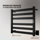 Note Series 6-Bar Stainless Steel Wall Mounted Towel Warmer in Matte Black