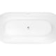 Bailey 59 in. Acrylic and Solid Surface Glossy Flatbottom Bathtub in White