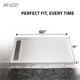 ANZZI Shower Base 60 in. L x 30 in. W Shower Pan Base with Left Drain in Glossy White Marine Acrylic