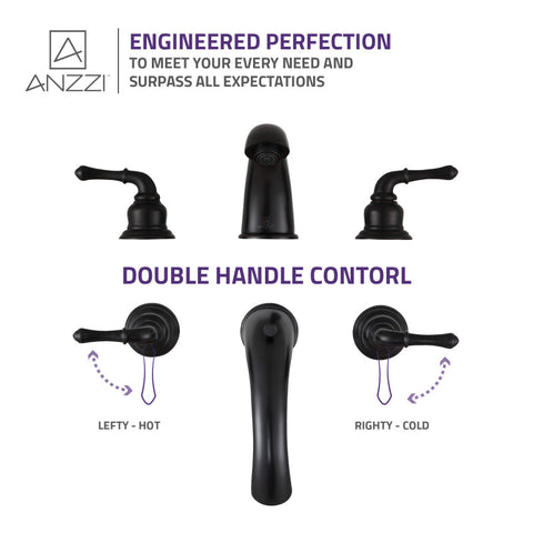 ANZZI Prince 8 in. Widespread 2-Handle Bathroom Faucet