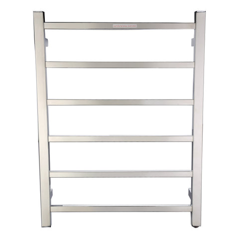 Charles Series 6-Bar Stainless Steel Wall Mounted Electric Towel Warmer Rack in Polished Chrome