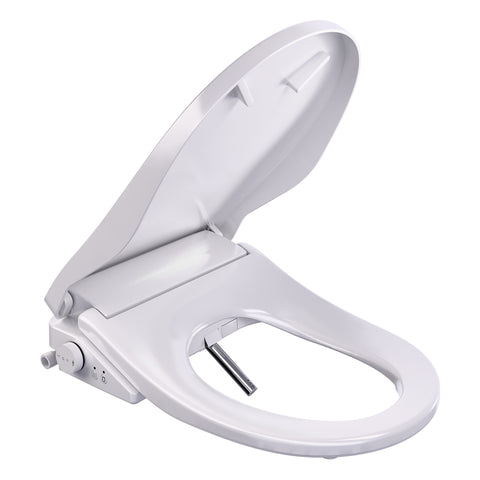 Electric Bidet Seat with Heated Seat, Warm Water, Rear and Lady Wash, Air Dryer, Self Cleaning Nozzle, and Wireless Remote