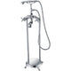 FTAZ095-52C-55 - ANZZI Prima 67 in. Acrylic Flatbottom Non-Whirlpool Bathtub with Tugela Faucet and Kame 1.28 GPF Toilet