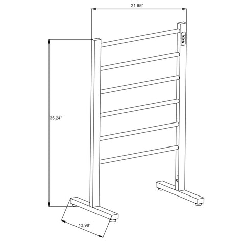Kiln Series 6-Bar Stainless Steel Floor Mounted Electric Towel Warmer Rack in Brushed Nickel Kiln Series 6-Bar Stainless Steel Floor Mounted Electric Towel Warmer Rack in Brushed Nickel
