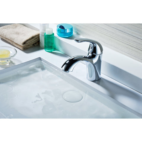 L-AZ011 - ANZZI Clavier Series Single Hole Single-Handle Mid-Arc Bathroom Faucet in Polished Chrome