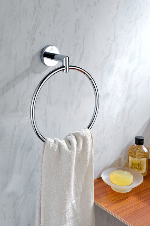 ANZZI Caster 2 Towel Ring, RHINO ALLOY Certified Stainless Steel & Zinc, Scratch Resistant Surface, 4 lb. Capacity, Multiple Finishes