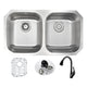 KAZ3218-031O - ANZZI MOORE Undermount 32 in. Double Bowl Kitchen Sink with Accent Faucet in Oil Rubbed Bronze