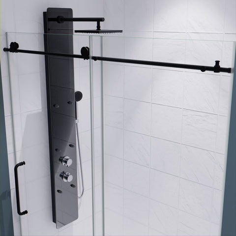 ANZZI Leon Series 60 in. by 76 in. Frameless Sliding Shower Door with Handle