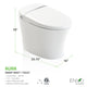 ENVO Aura Elongated 1.28 GPF Smart Bidet Toilet in White with Remote Control, Auto Flush, Heated Seat, and Deodorizer