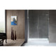 Makata Series 60 in. by 72 in. Frameless Hinged Alcove Shower Door with Handle