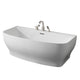 Bank Series 65 in. x 31 in. Flat Bottom Acrylic Freestanding Soaking Bathtub with Center Drain, Brushed Nickel Faucet