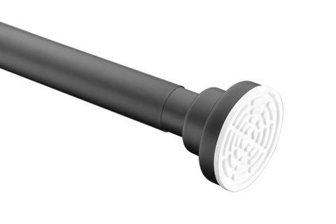 48-88 Inches Shower Curtain Rod with Shower Hooks in Polished Chrome | Adjustable Tension Shower Doorway Curtain Rod | Rust Resistant No Drilling Anti-Slip Bar for Bathroom | AC-AZSR88CH