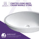 ANZZI Maine 1-Piece Solid Surface Vessel Sink with Pop Up Drain in Matte White