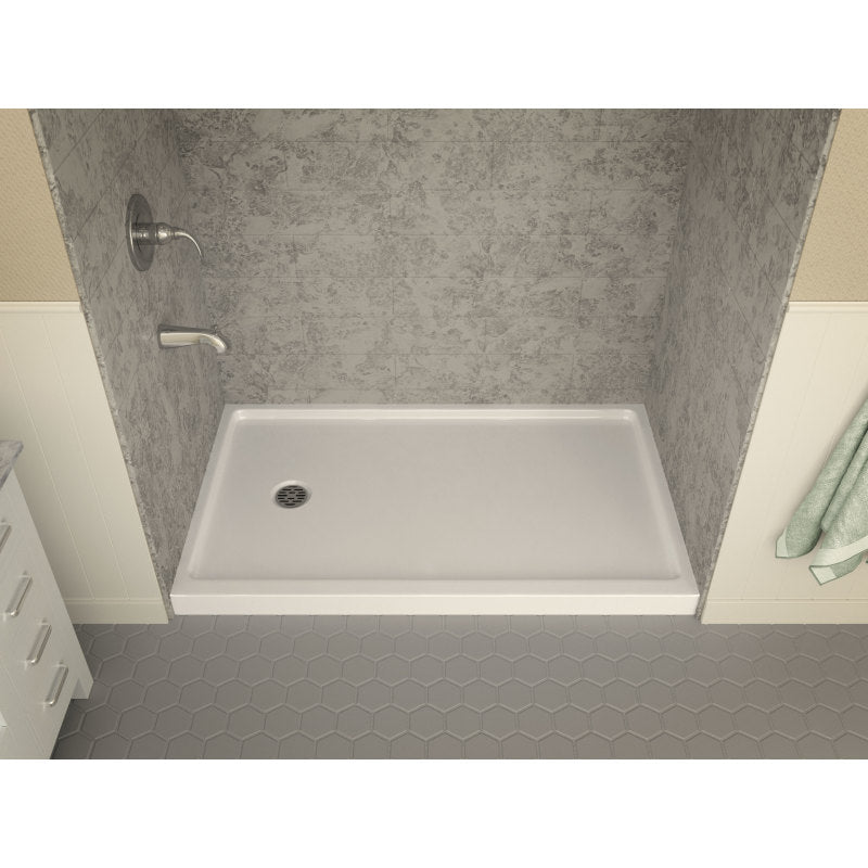 ANZZI Colossi Series 60 in. x 36 in. Shower Base in White