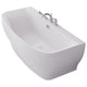 FT-FR112473CH - ANZZI Bank Series 5.41 ft. Freestanding Bathtub with Deck Mounted Faucet in White