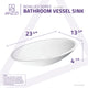 ANZZI Achillies Solid Surface Vessel Sink in White