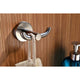 Caster Series Double Robe Hook in Brushed Nickel