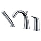 Den Series Single Handle Deck-Mount Roman Tub Faucet with Handheld Sprayer